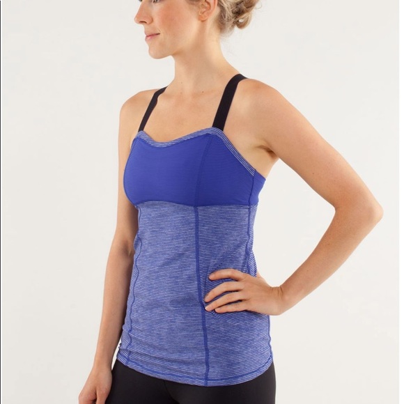 Run: Catch Me Tank, Pigment Blue Tonka Stripe - Picture 4 of 6